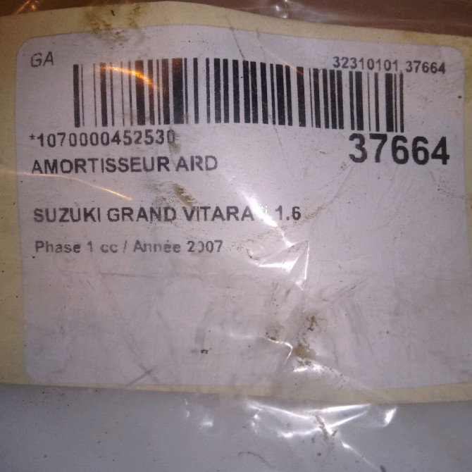 Amortisseur arrière droit occasion SUZUKI GRAND VITARA II Phase 1 09-2005->09-2009 1.6 VVT 106ch 4170065J11 3