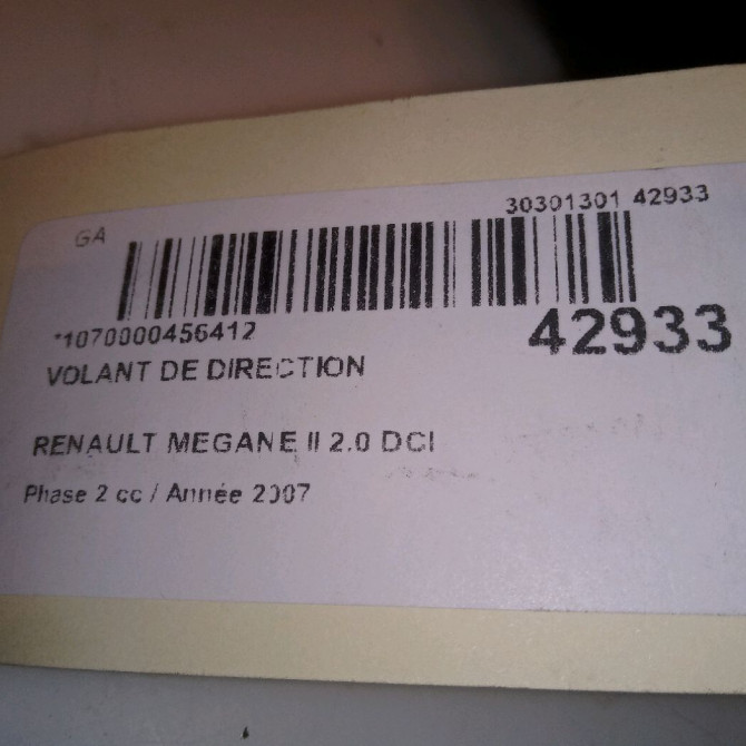 Volant de direction occasion RENAULT MEGANE II Phase 2 01-2006->06-2009 2.0 DCI 150ch 8200495295 4