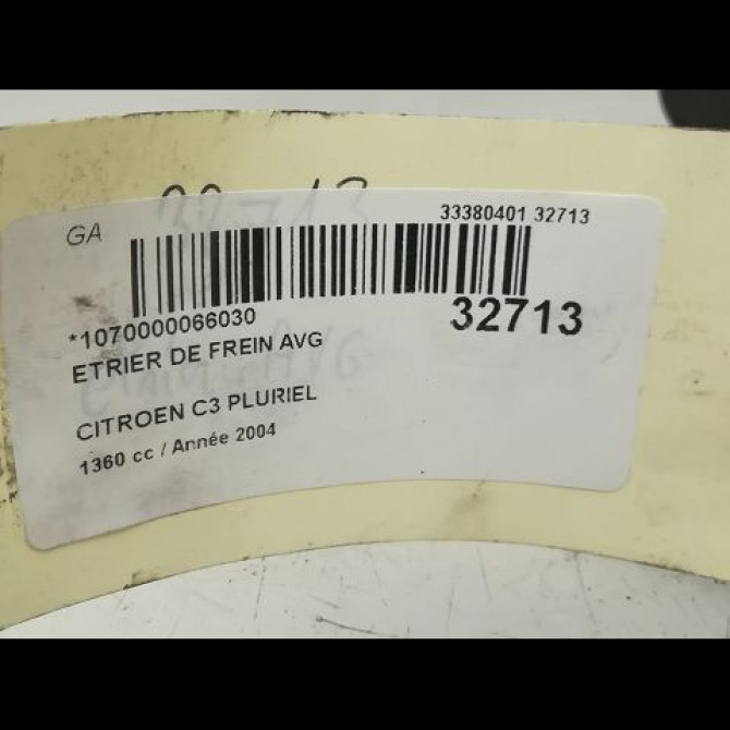 Etrier de frein avant gauche occasion CITROEN C3 PLURIEL I Phase 1 04-2003->09-2008 1.4i 1607377680 4