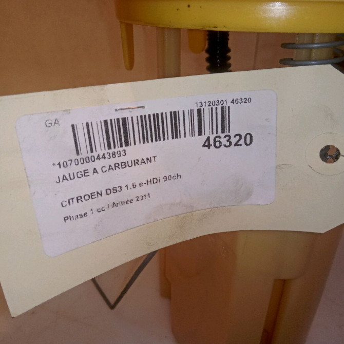 Jauge a carburant occasion CITROEN DS3 Phase 1 11-2009->03-2014 1.6 e-HDi 90ch 1608520580 5