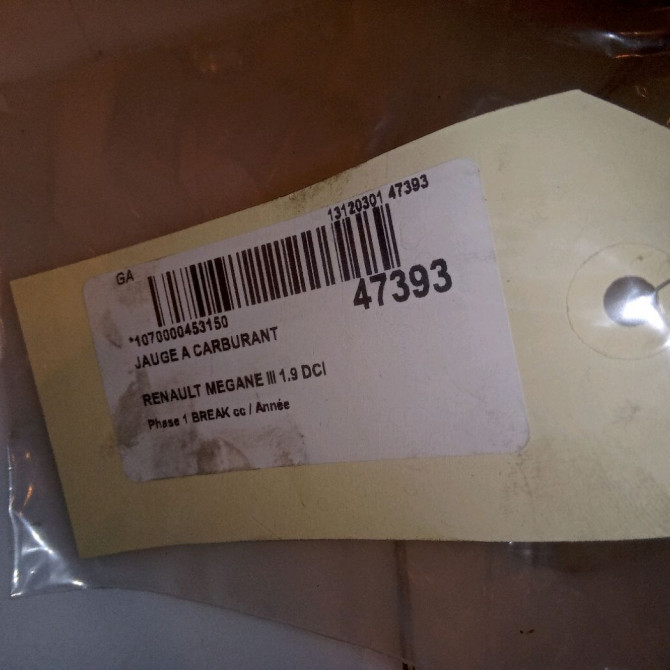 Jauge a carburant occasion RENAULT MEGANE III Phase 1 04-1995->04-1999 1.9 DCI 130ch 172020033R 6