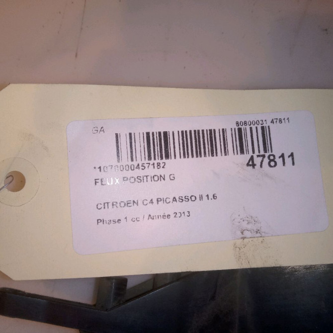 Feux position g occasion CITROEN C4 PICASSO II Phase 1 04-2013->... 1.6 e-HDi 8v 115ch 6