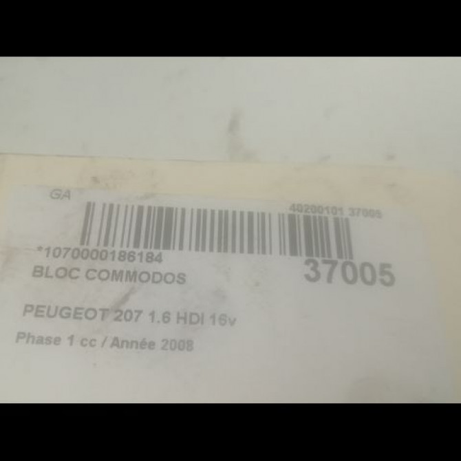 Bloc commodos occasion PEUGEOT 207 Phase 1 04-2006->06-2013 1.6 HDI 16v 90ch 6242SL 5