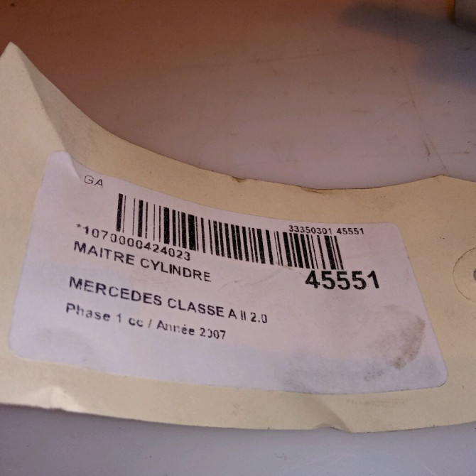 Maitre cylindre occasion MERCEDES CLASSE A II Phase 1 12-2004->04-2008 2.0 CDI 16v 110ch 1694300101 4