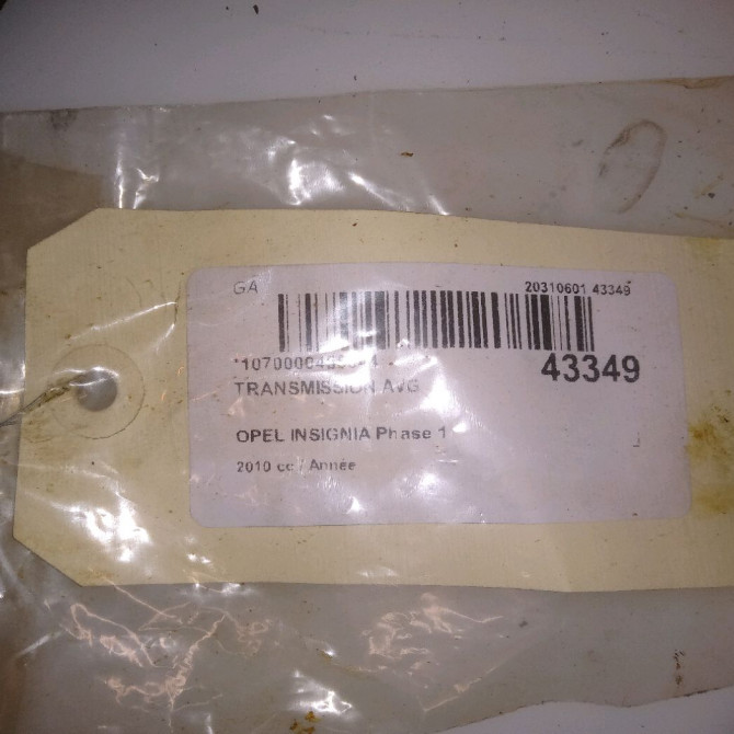 Transmission avant gauche occasion OPEL INSIGNIA Phase 1 01-2009->03-2013 13348258 6