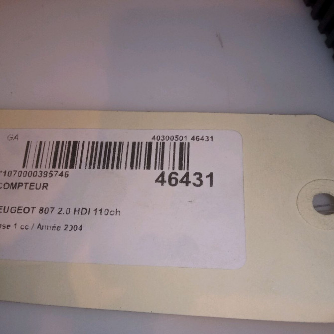 Compteur occasion PEUGEOT 807 Phase 1 06-2002->12-2014 2.0 HDI 110ch 610595 4