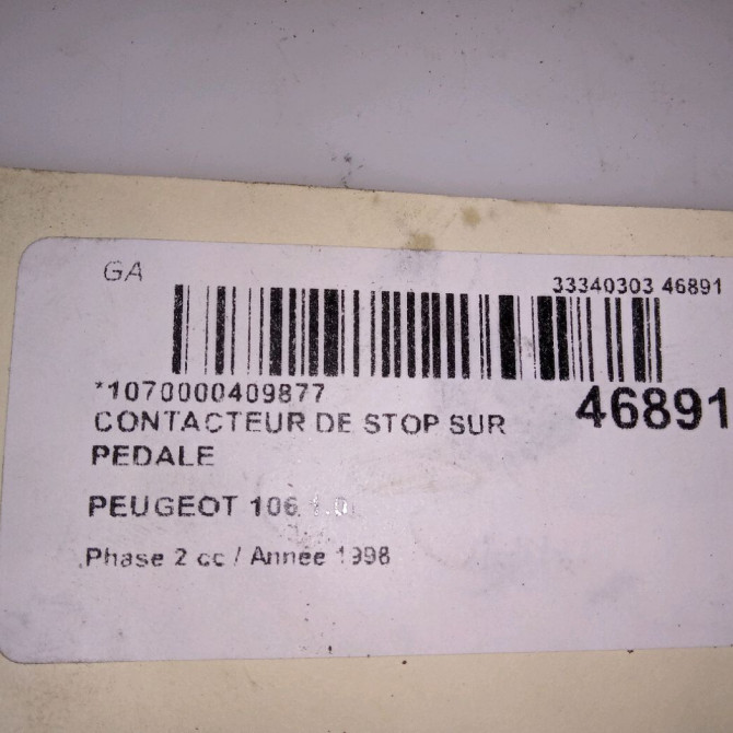 occasion PEUGEOT 106 Phase 2 04-1996->09-2003 1.0i 453452 4