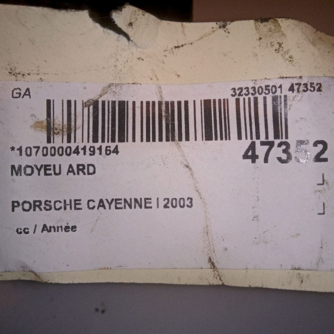 Moyeu ard occasion PORSCHE CAYENNE I 5