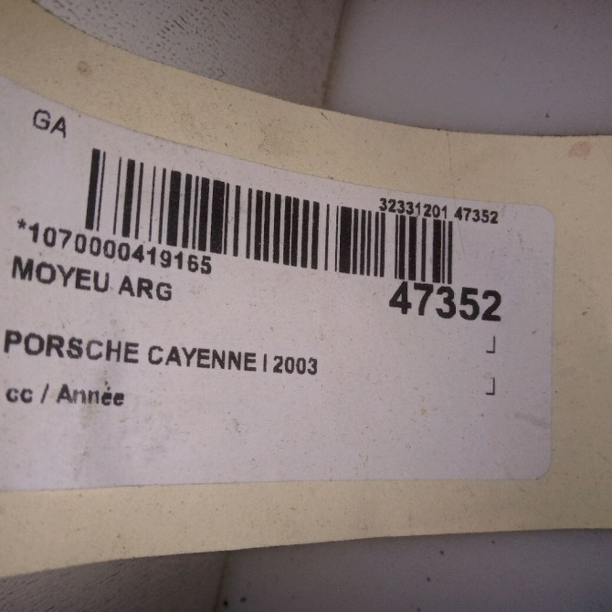 Moyeu arg occasion PORSCHE CAYENNE I 5