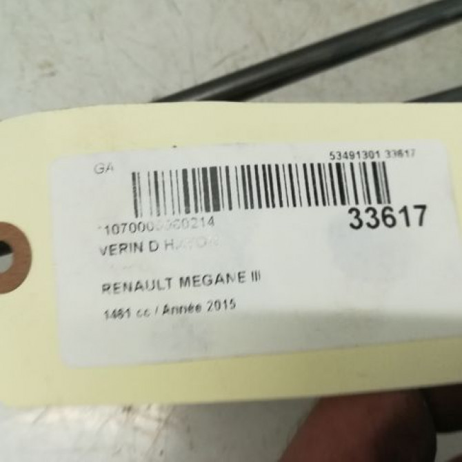 Verin droit hayon occasion RENAULT MEGANE III Phase 3 10-2013->... 1.6 DCI 130ch 844300009R 2
