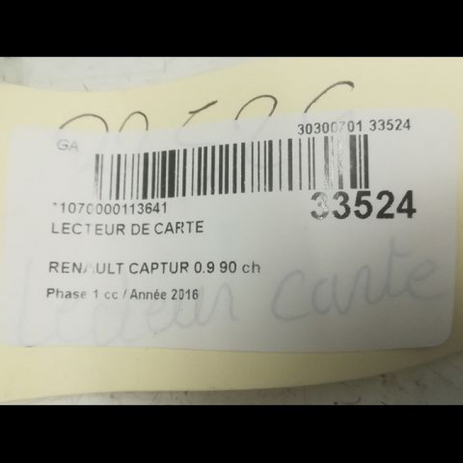 Lecteur de carte occasion RENAULT CAPTUR Phase 1 02-2013->... 0.9 90 ch 285902598R 5