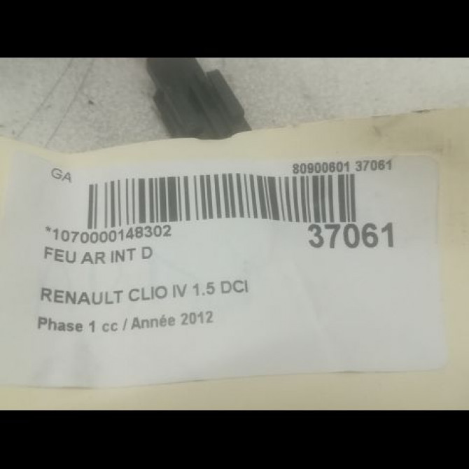 Feu arrière intérieur droit occasion RENAULT CLIO IV Phase 1 07-2012->... 1.5 DCI 90ch 3