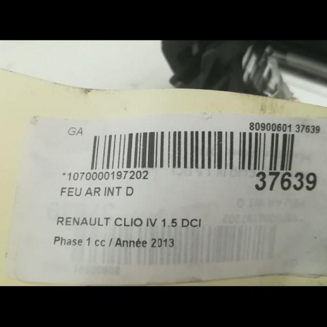 Feu arrière intérieur droit occasion RENAULT CLIO IV Phase 1 07-2012->... 1.5 DCI 90ch 3