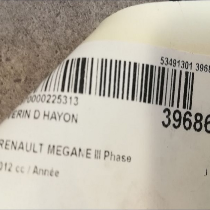 Verin droit hayon occasion RENAULT MEGANE III Phase 2 01-2012->06-2014 844300009R 2