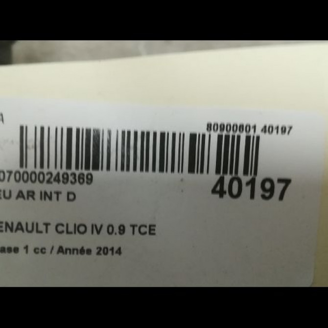 Feu arrière intérieur droit occasion RENAULT CLIO IV Phase 1 07-2012->... 0.9 TCE 90ch 3