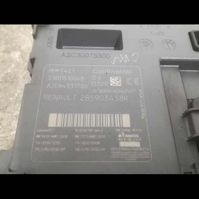 Lecteur de carte occasion RENAULT CLIO IV Phase 1 07-2012->... 0.9 TCE 90ch 285902598R 2