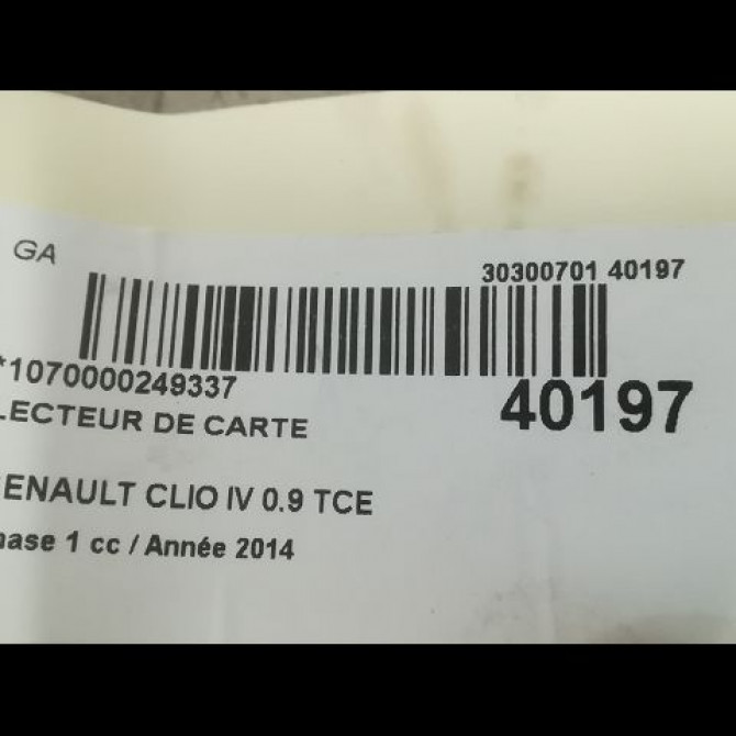 Lecteur de carte occasion RENAULT CLIO IV Phase 1 07-2012->... 0.9 TCE 90ch 285902598R 3
