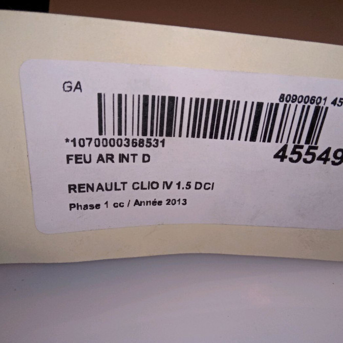 Feu arrière intérieur droit occasion RENAULT CLIO IV Phase 1 07-2012->... 1.5 DCI 90ch 4