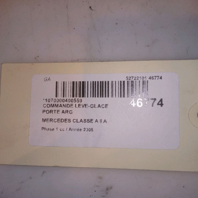 Commande leve-glace porte arrière gauche occasion MERCEDES CLASSE A II Phase 1 12-2004->04-2008 A 180 CDI 25182005109174 4