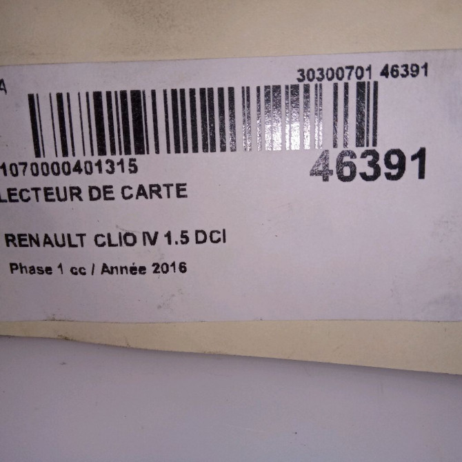 Lecteur de carte occasion RENAULT CLIO IV Phase 1 07-2012->... 1.5 DCI 90ch 285902598R 6
