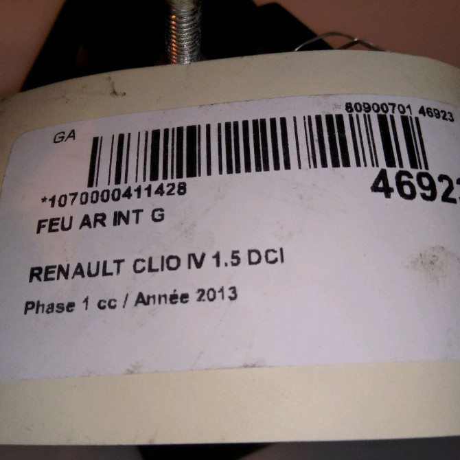 Feu arrière interieur gauche occasion RENAULT CLIO IV Phase 1 07-2012->... 1.5 DCI 90ch 4