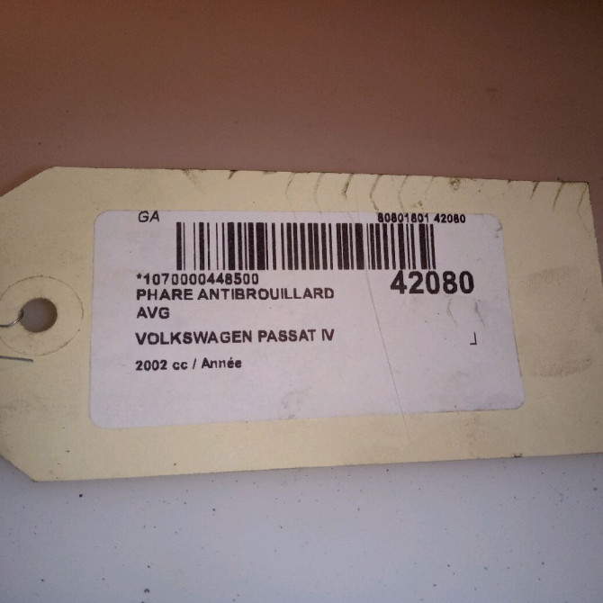 Phare antibrouillard avant gauche occasion VOLKSWAGEN PASSAT IV Phase 2 10-2000->03-2005 3B7941699A 4