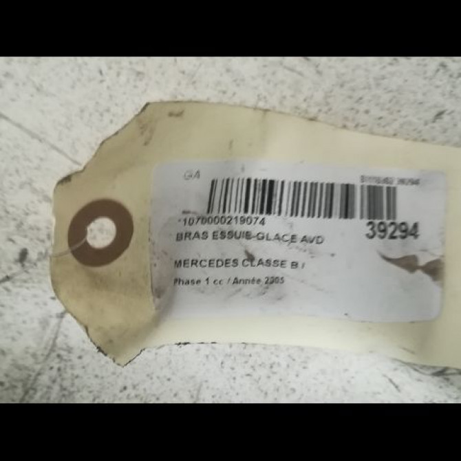 Bras essuie-glace avant droit occasion MERCEDES CLASSE B I Phase 1 06-2005->04-2008 B200CDI 140ch 1698200144 2