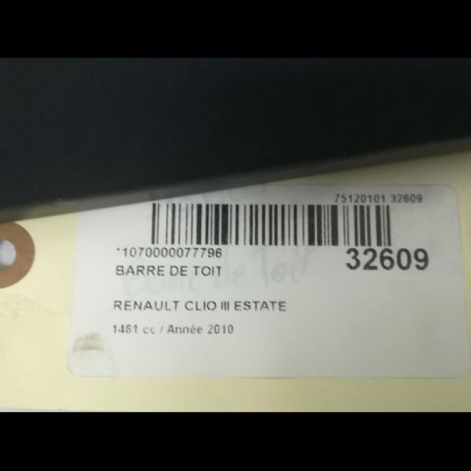Barre de toit occasion RENAULT CLIO III Phase 2 03-2009->12-2014 1.5 DCI 70ch 2