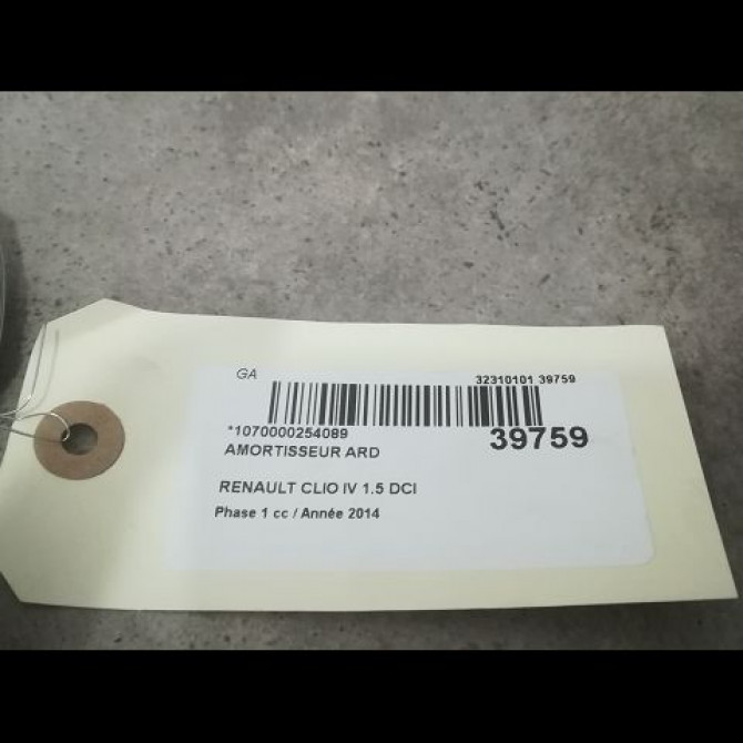 Amortisseur arrière droit occasion RENAULT CLIO IV Phase 1 07-2012->... 1.5 DCI 75ch 562102490R 2