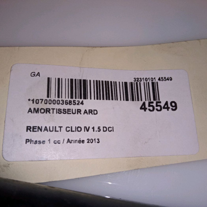 Amortisseur arrière droit occasion RENAULT CLIO IV Phase 1 07-2012->... 1.5 DCI 90ch 562102490R 3