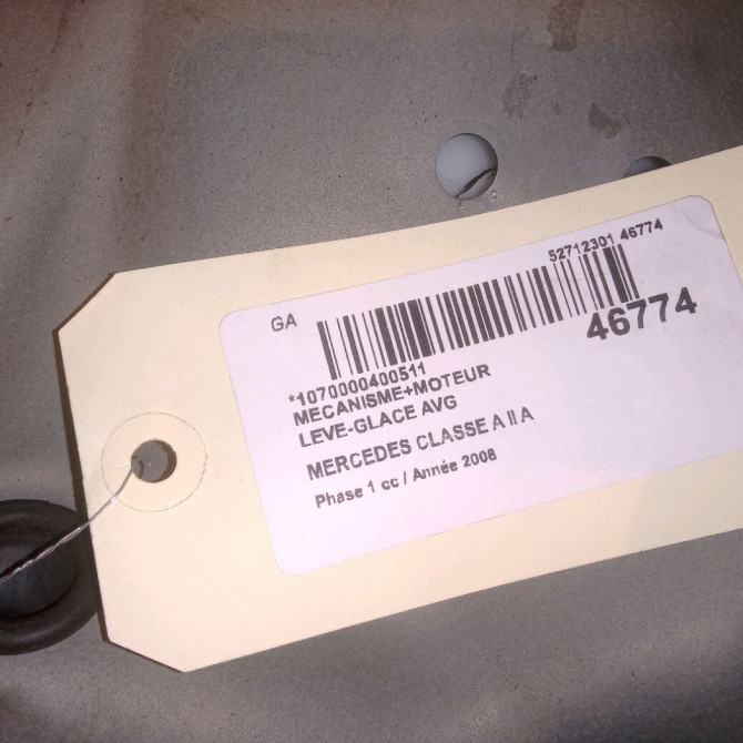 Mecanisme+moteur leve-glace avg occasion MERCEDES CLASSE A II Phase 1 12-2004->04-2008 A 180 CDI 1697203179 7