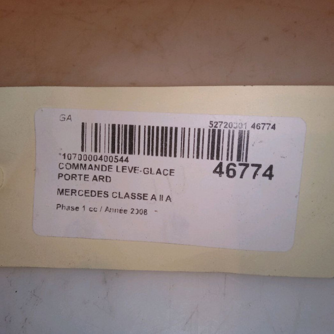 Commande leve-glace porte arrière droite occasion MERCEDES CLASSE A II Phase 1 12-2004->04-2008 A 180 CDI 25182005109174 4