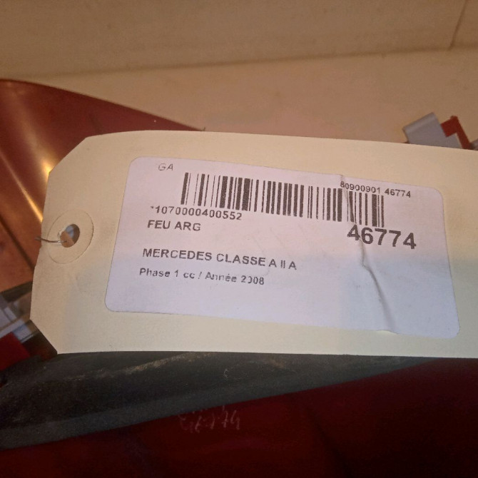 Feu arrière gauche occasion MERCEDES CLASSE A II Phase 1 12-2004->04-2008 A 180 CDI 169820276428 5