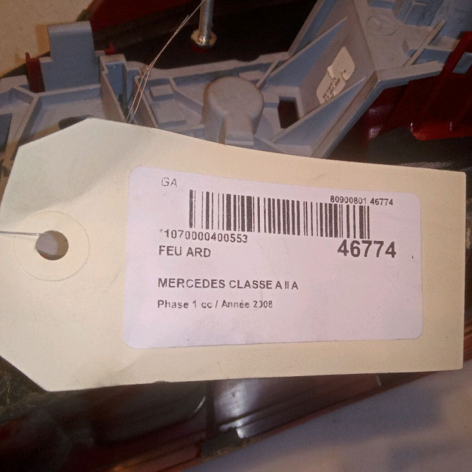 Feu arrière droit occasion MERCEDES CLASSE A II Phase 1 12-2004->04-2008 A 180 CDI 169820286428 5