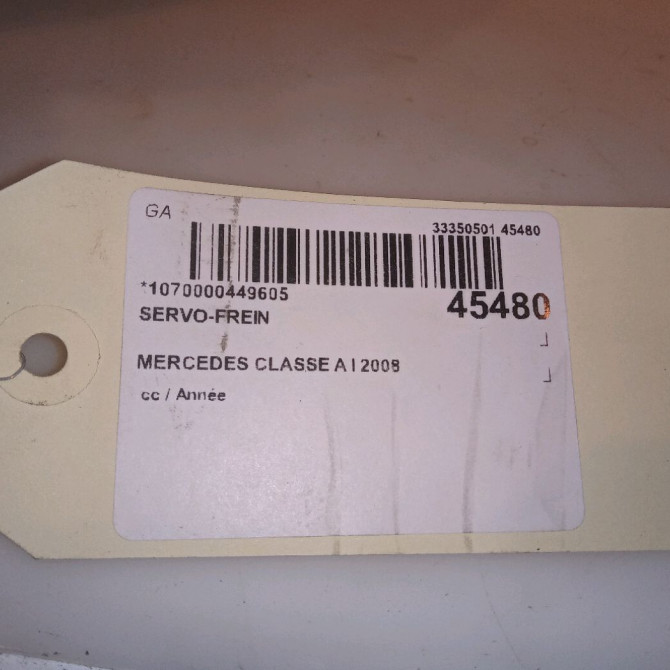 Servo-frein occasion MERCEDES CLASSE A I 1694301630 4