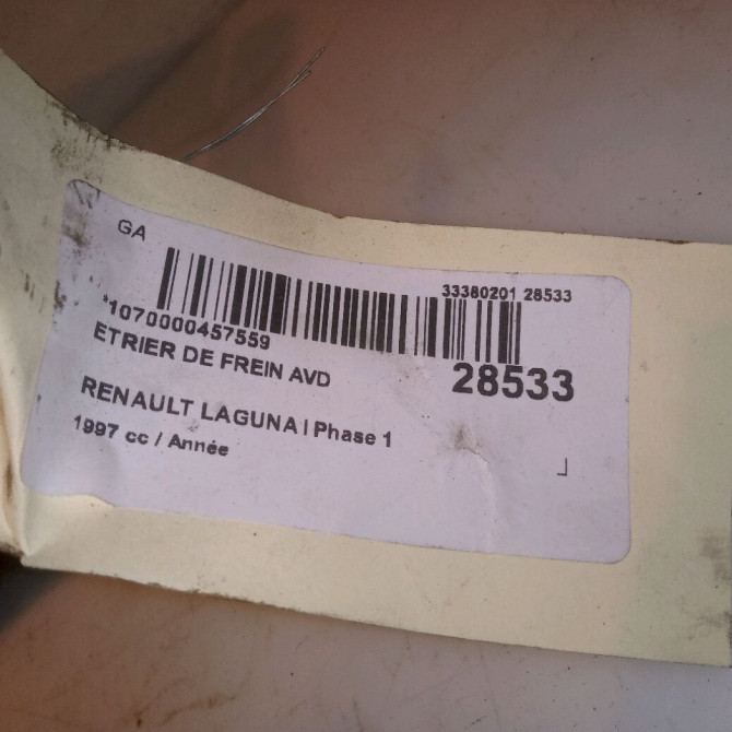 Etrier de frein avant droit occasion RENAULT LAGUNA I Phase 1 01-1994->04-1998 7701203662 5