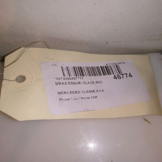 Bras essuie-glace avant gauche occasion MERCEDES CLASSE A II Phase 1 12-2004->04-2008 A 180 CDI 1698200144 4