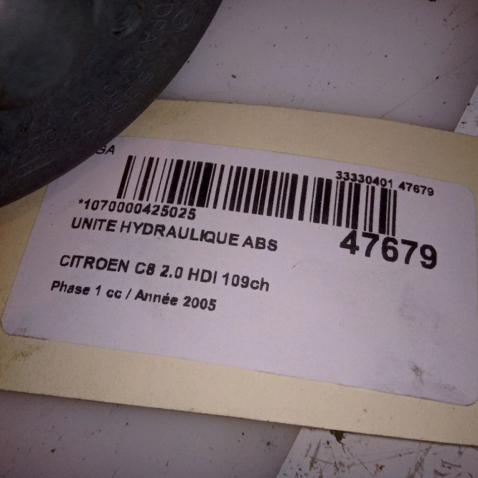 Unité hydraulique ABS occasion CITROEN C8 Phase 1 06-2002->... 2.0 HDI 109ch 4541C5 7