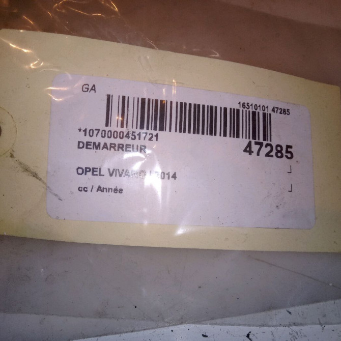 Démarreur occasion OPEL VIVARO I 93859136 5