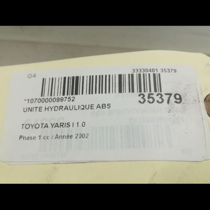 Unité hydraulique ABS occasion TOYOTA YARIS I Phase 1 04-1999->03-2003 1.0 440500D012 5