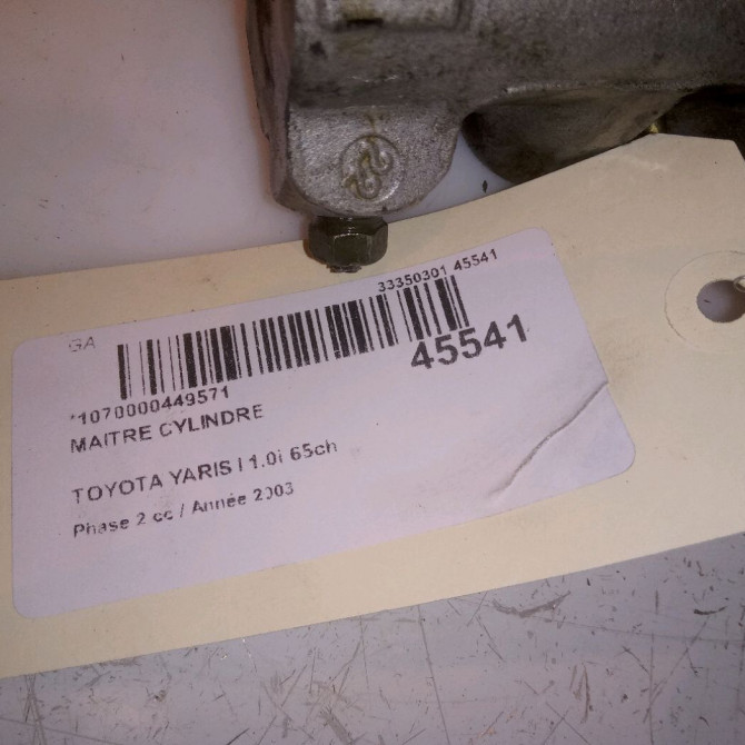 Maitre cylindre occasion TOYOTA YARIS I Phase 2 03-2003->12-2005 1.0i 65ch 4720109350 4