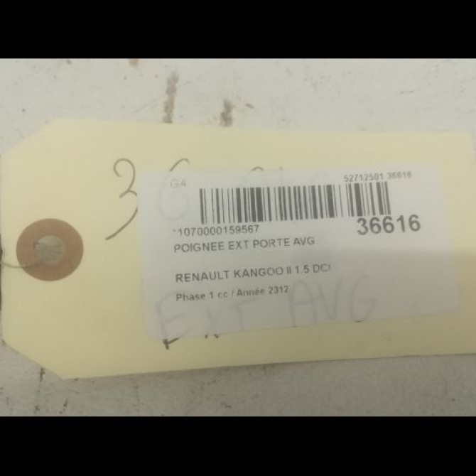 Poignee ext porte avg occasion RENAULT KANGOO II Phase 1 01-2008->03-2013 1.5 DCI 105ch 7701478188 2