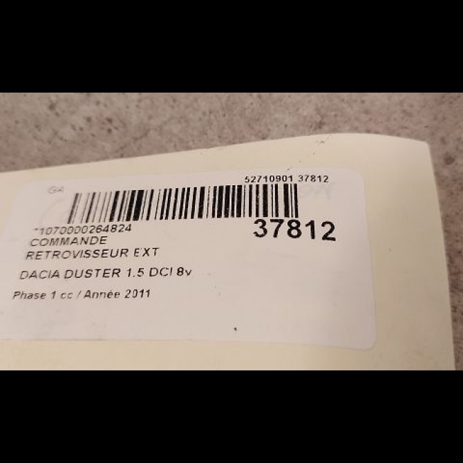 Commande rétroviseurs extérieures électriques occasion DACIA DUSTER Phase 1 03-2010->12-2013 1.5 DCI 8v 110ch 8200214919 2