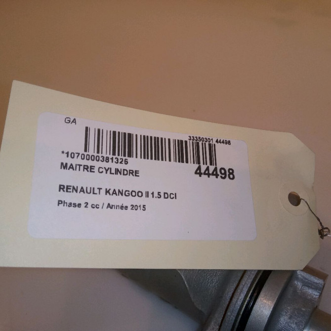 Maitre cylindre occasion RENAULT KANGOO II Phase 2 01-2013->... 1.5 DCI 75ch 460117576R 6