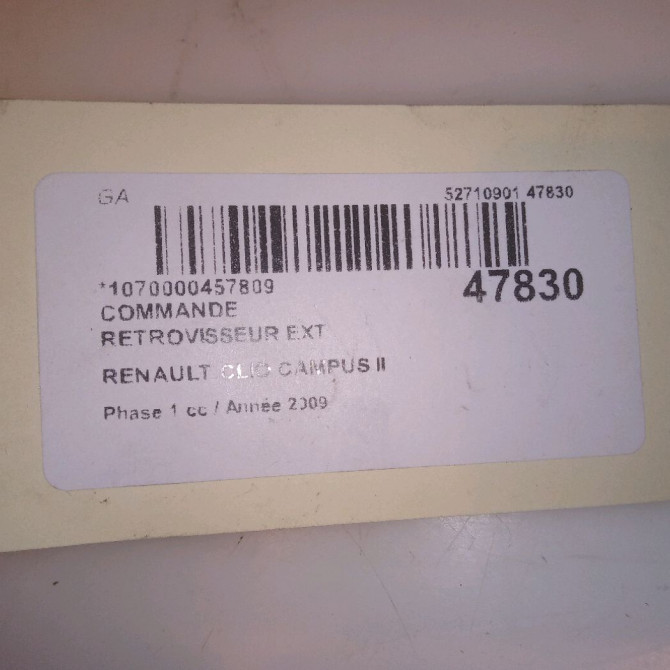 Commande rétroviseurs extérieures électriques occasion RENAULT CLIO CAMPUS II Phase 1 07-2006->07-2009 1.5 DCI 65ch 8200214919 4