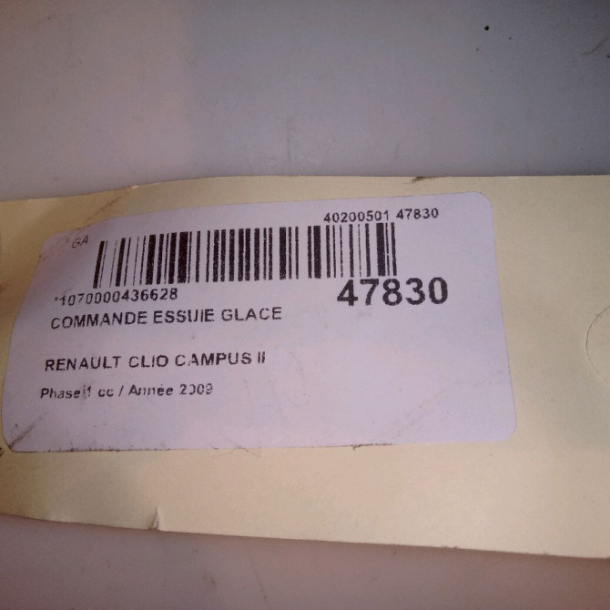 Commande essuie glace occasion RENAULT CLIO CAMPUS II Phase 1 07-2006->07-2009 1.5 DCI 65ch 5