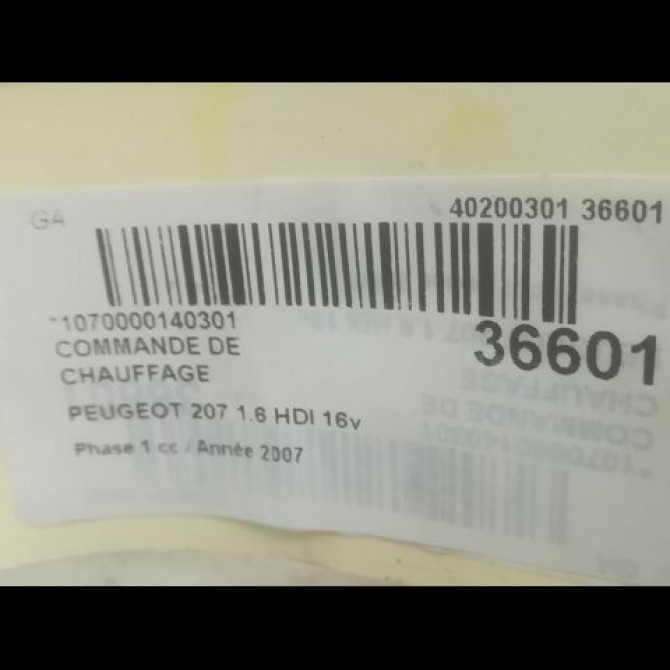 Commande de chauffage occasion PEUGEOT 207 Phase 1 04-2006->06-2013 1.6 HDI 16v 110ch 6452R4 3