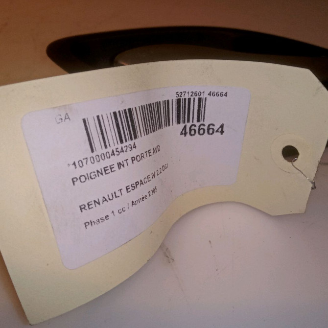 Poignee int porte avd occasion RENAULT ESPACE IV Phase 1 09-2002->03-2006 2.2 DCI 8200000724 4