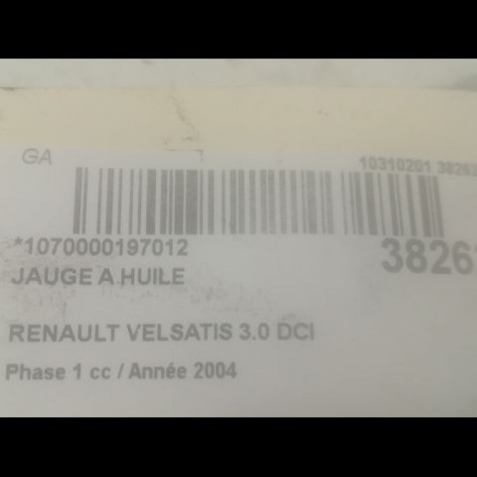 Jauge a huile occasion RENAULT VELSATIS Phase 1 01-2002->04-2005 3.0 DCI V6 177ch 7701065721 2