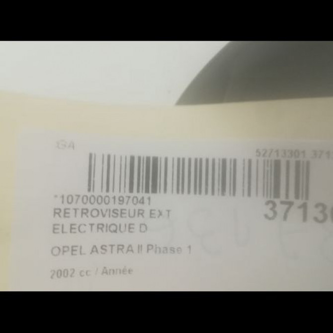 Retroviseur exterieur electrique droit occasion OPEL ASTRA II Phase 1 04-1998->09-2004 3